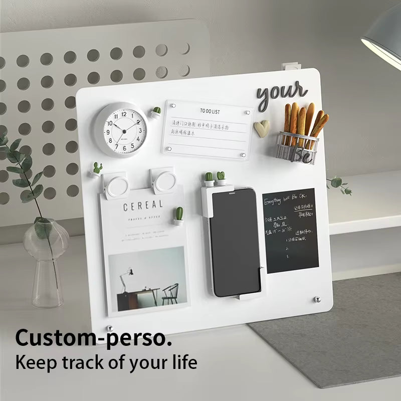 Magnetic Bulletin Board with Stand Display Board with Magnetic Clamps