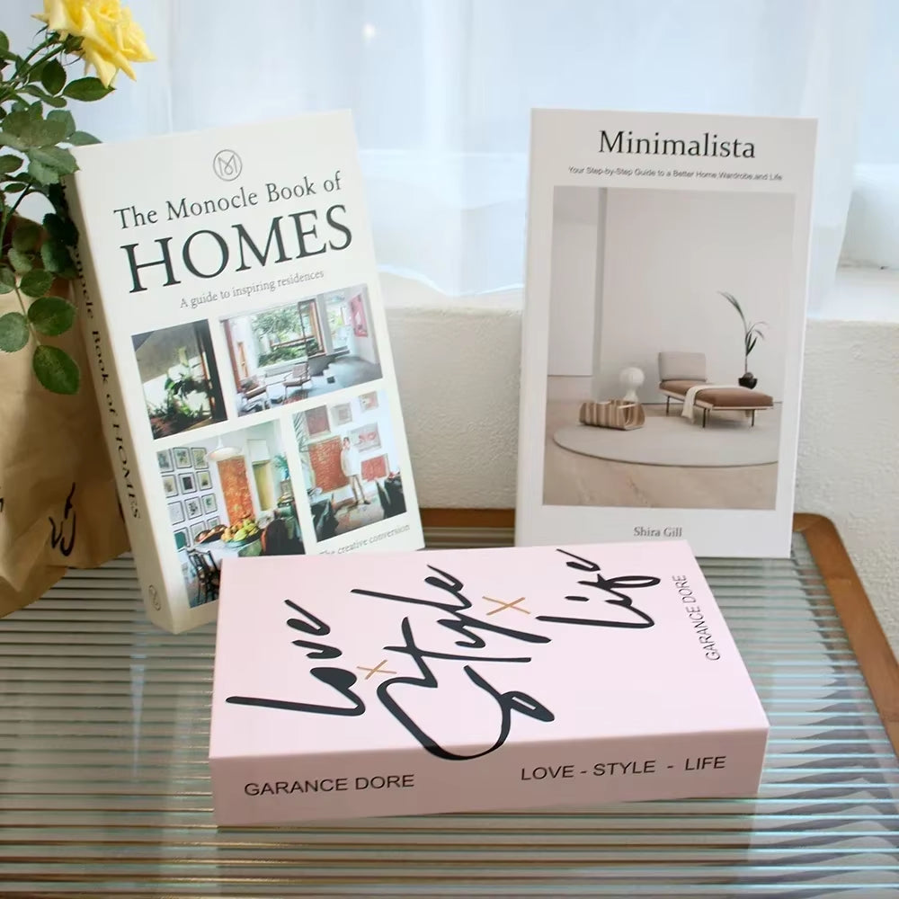 3Pcs Decorative Designer Fake Books