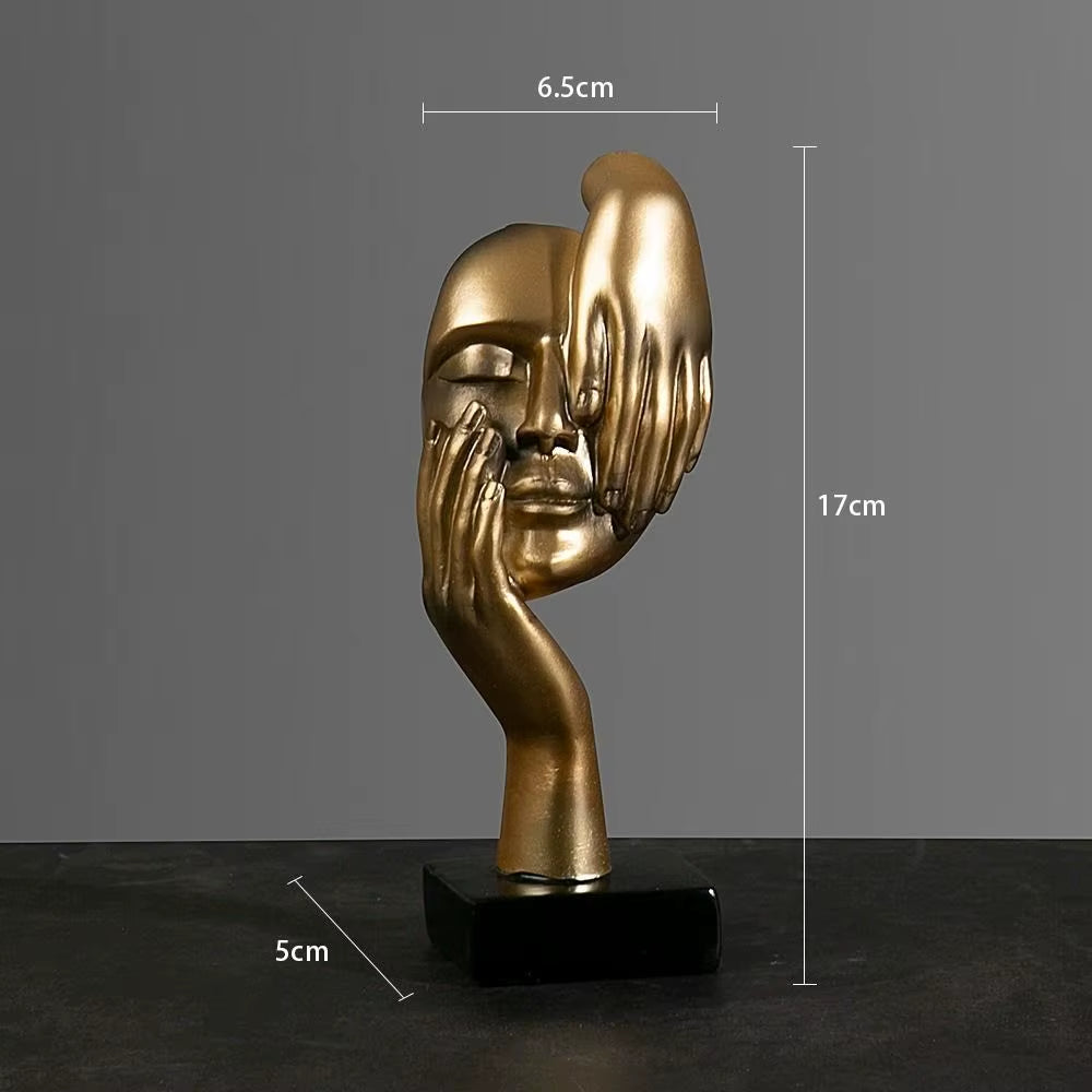 Nordic Art Abstract Face Sculpture