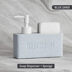 Marble Liquid Soap Dispenser Set with Sponge Holder
