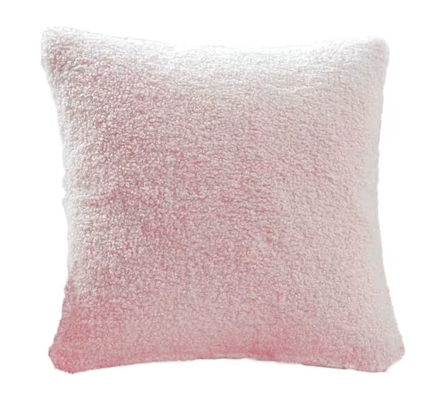 Plush Faux Fur Throw Pillow Cover