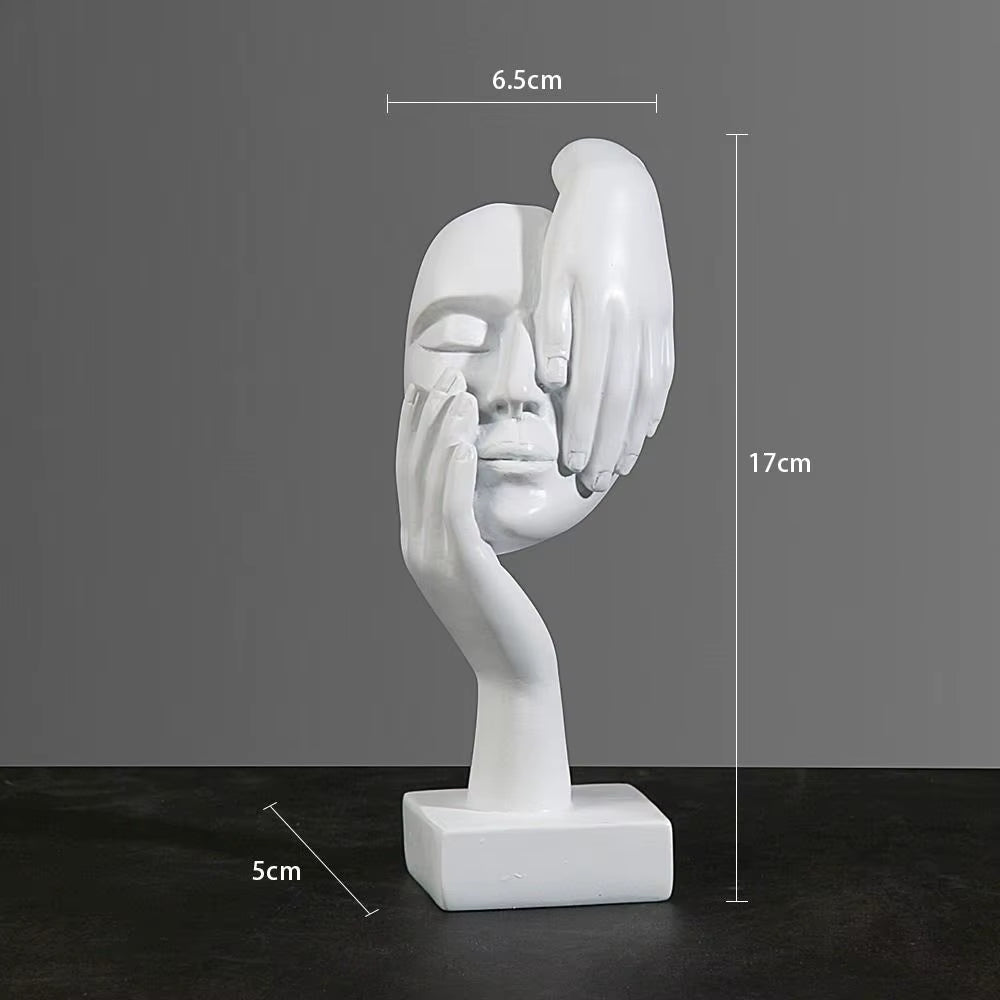 Nordic Art Abstract Face Sculpture