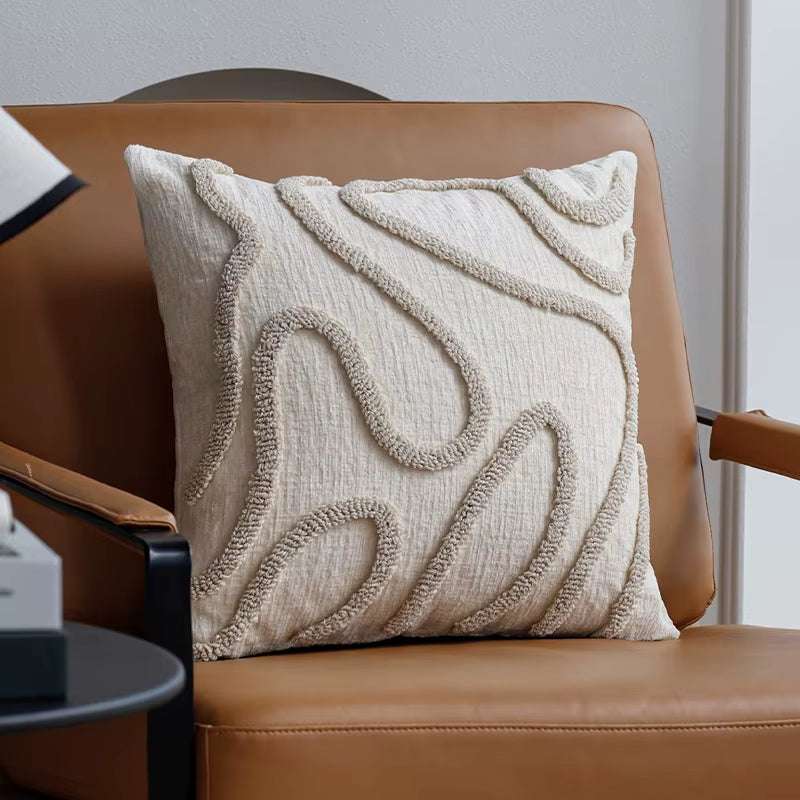 Chenille Geometric Throw Pillow Cover 45x45cm