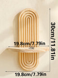 Geometric Modern Style Wooden Wall Shelves 