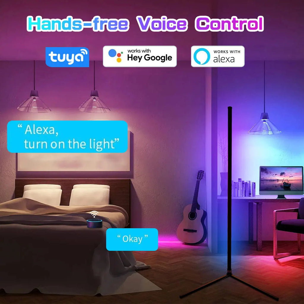LumaGlow Smart Corner Floor Lamp