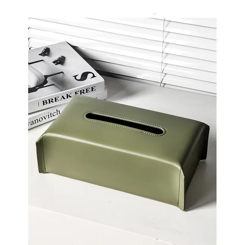 Modern Leather Tissue Box Cover