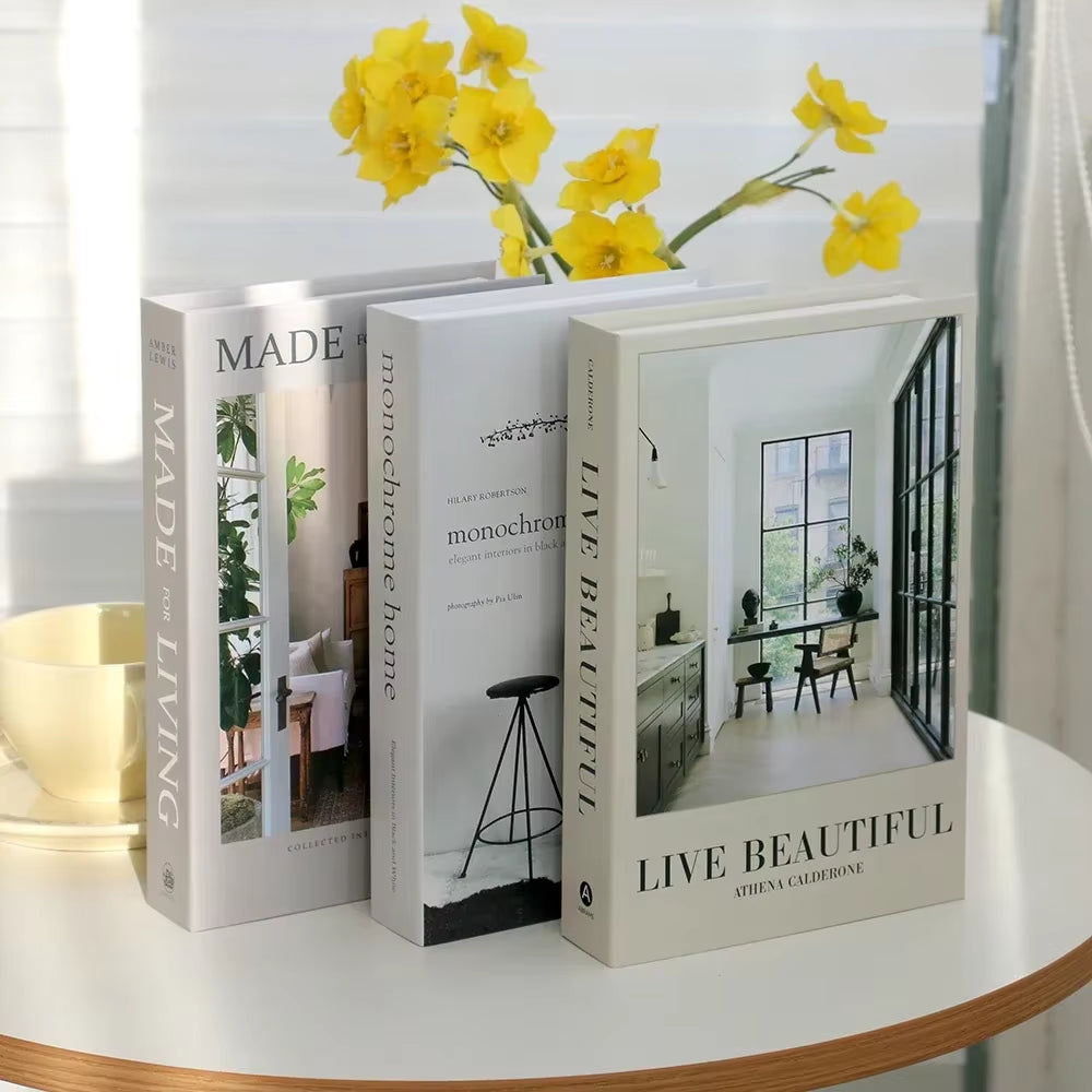 3Pcs Decorative Designer Fake Books