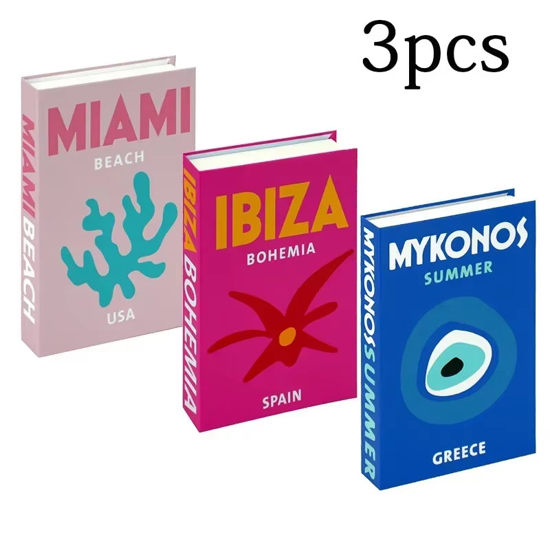 3Pcs Decorative Designer Fake Books