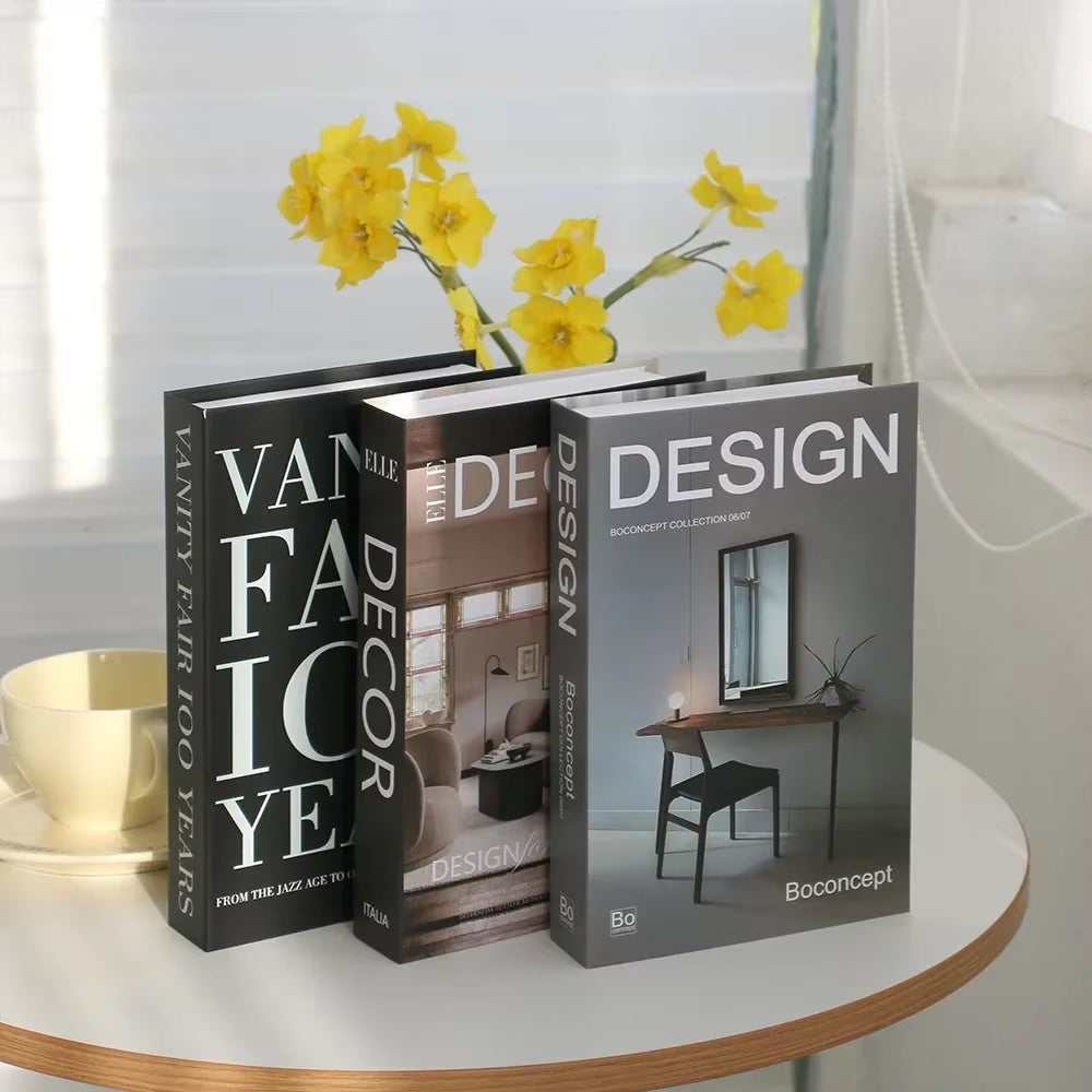 3Pcs Decorative Designer Fake Books
