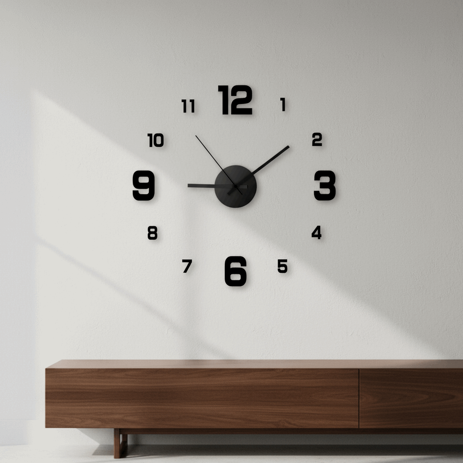Frameless Wall Clock