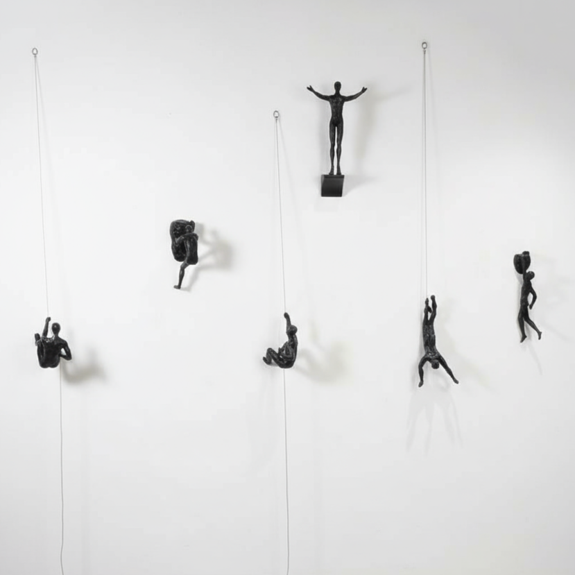Rock Climber Wall Sculpture