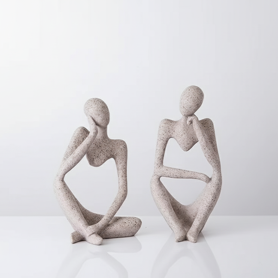 Nordic Abstract Sculpture The Thinker