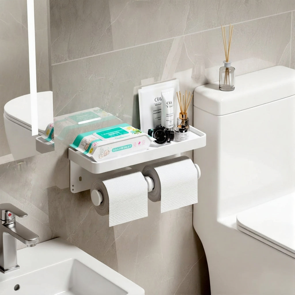 Wall Mounted Aluminum Toilet Paper Holder