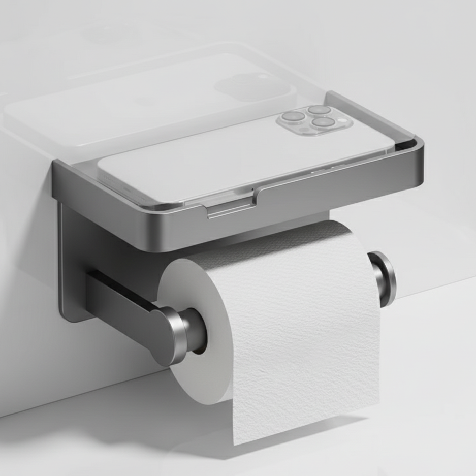 Wall Mounted Aluminum Toilet Paper Holder