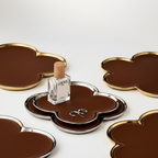 Clover Ceramic & Leather Storage Tray