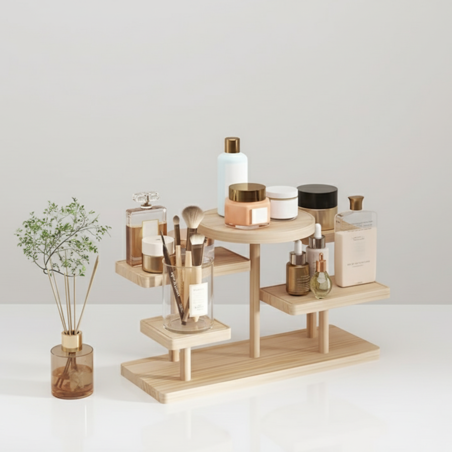 Wooden Display Stand 5 Tier Organizer 