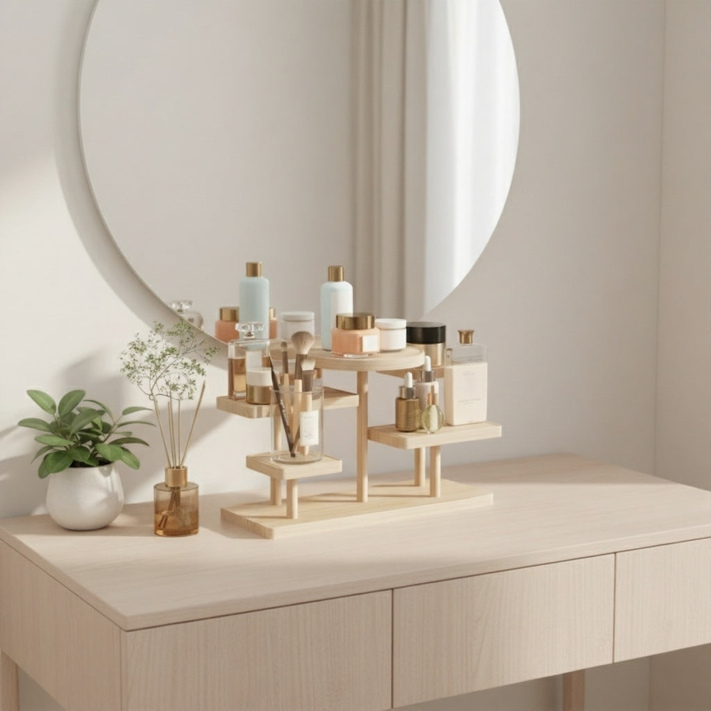 Wooden Display Stand 5 Tier Organizer