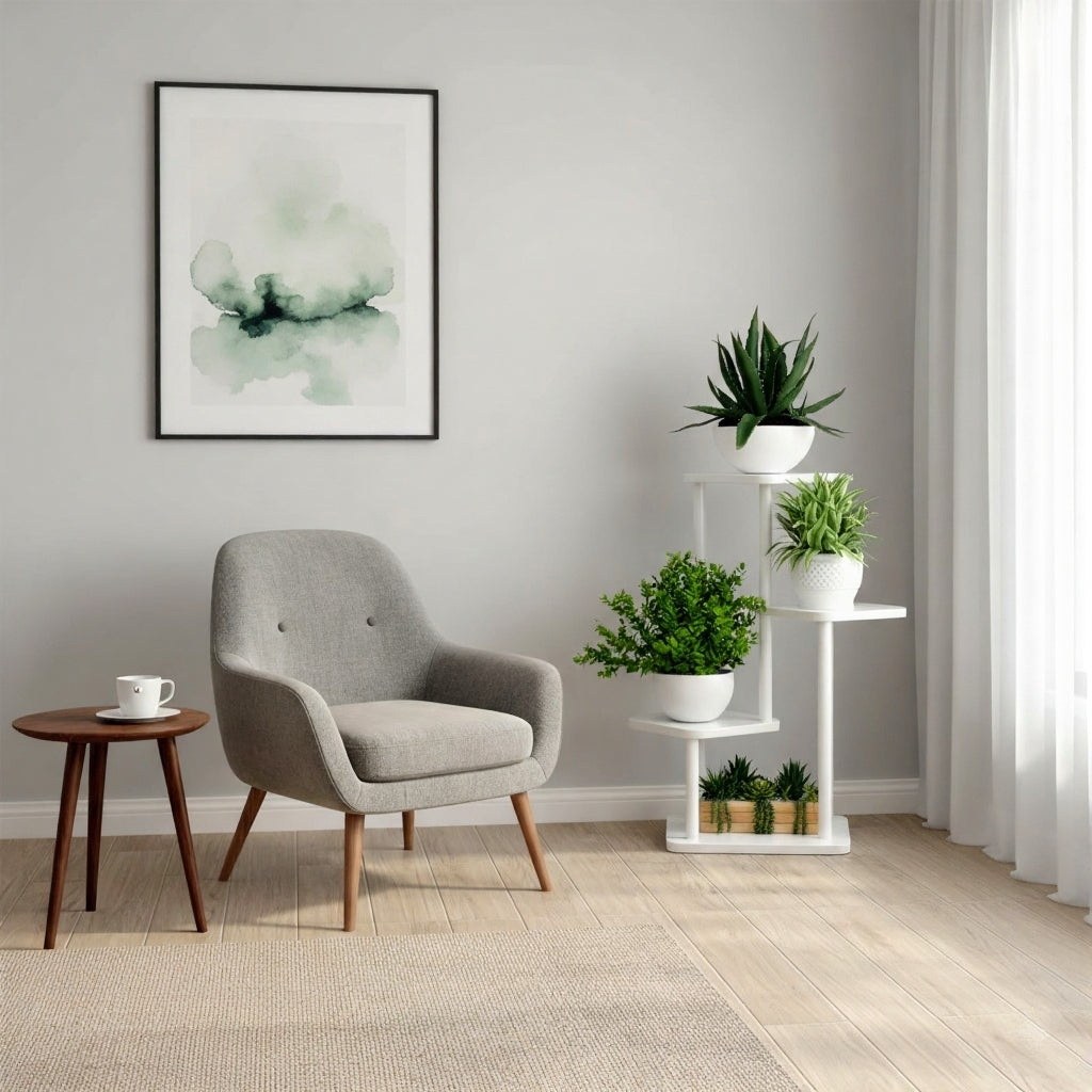 Wooden Multi Tier Plant Stand  4/5/6 Tier Flower Shelf