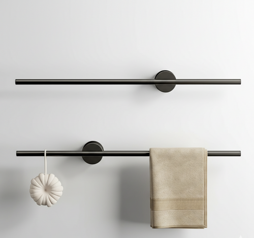 Aluminum Wall Mounted Towel Rack Self Adhesive