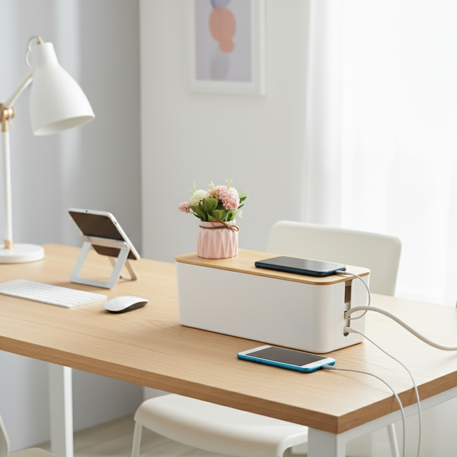 Wooden Cable Storage Box