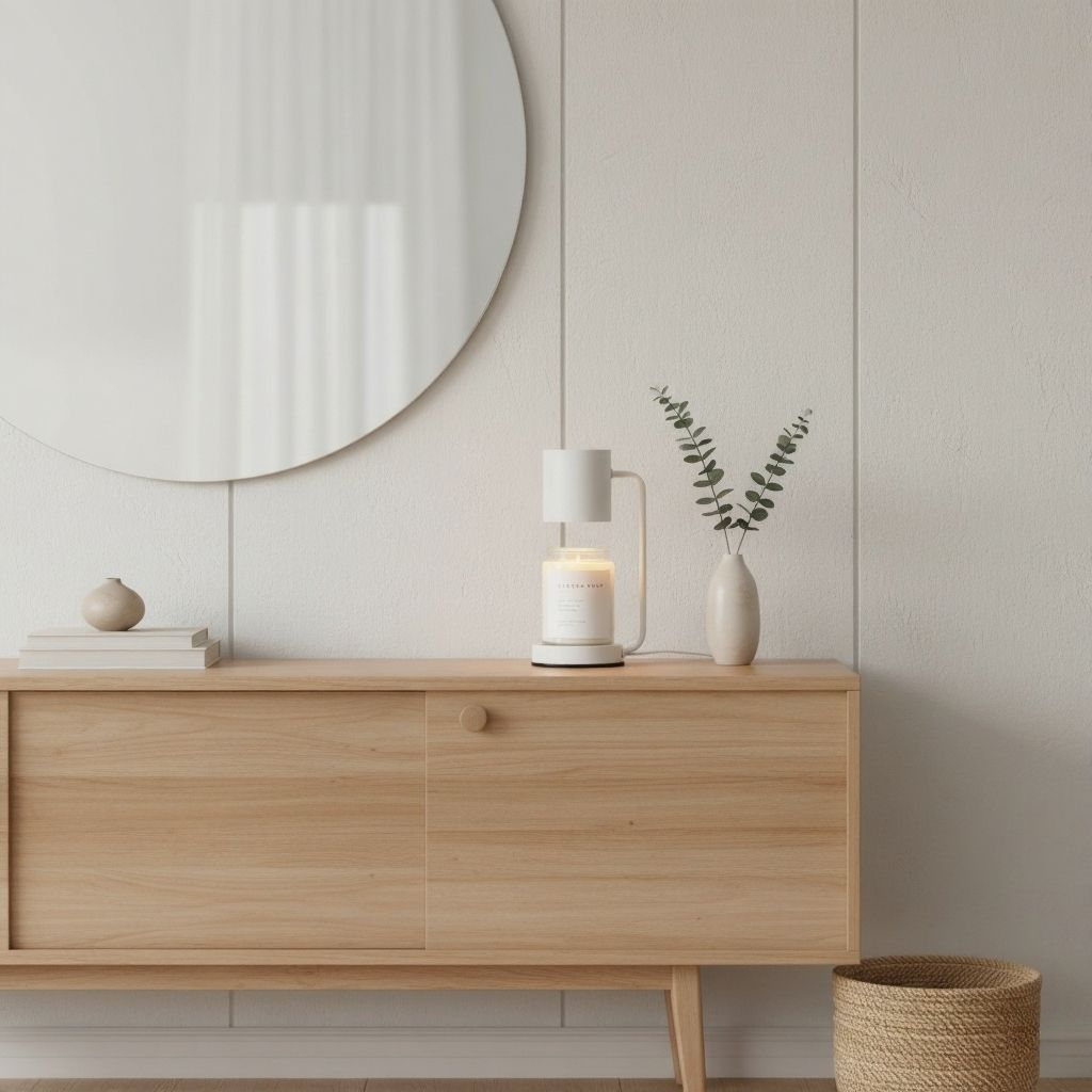 Modern Candle Tray Heater Table Lamp