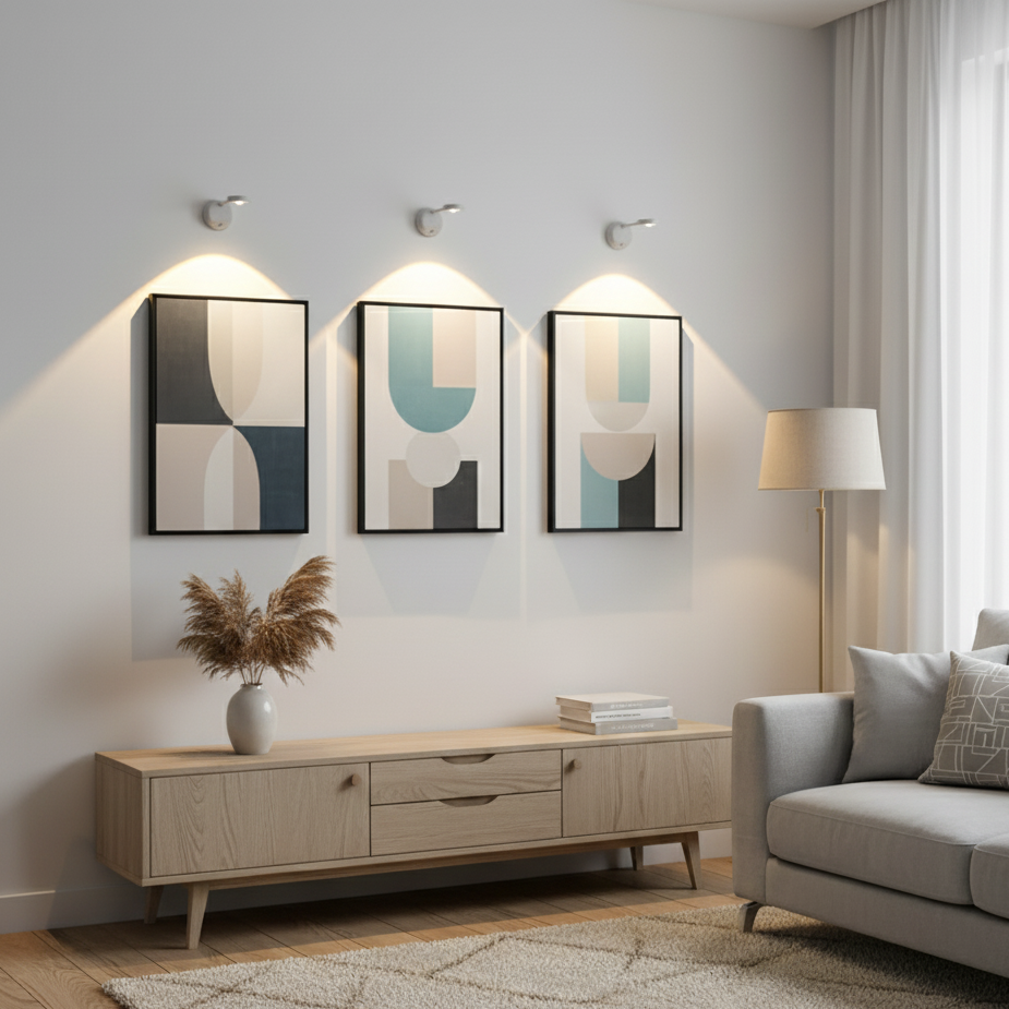 Nordic Glow Paintings Wall Light With Sensor