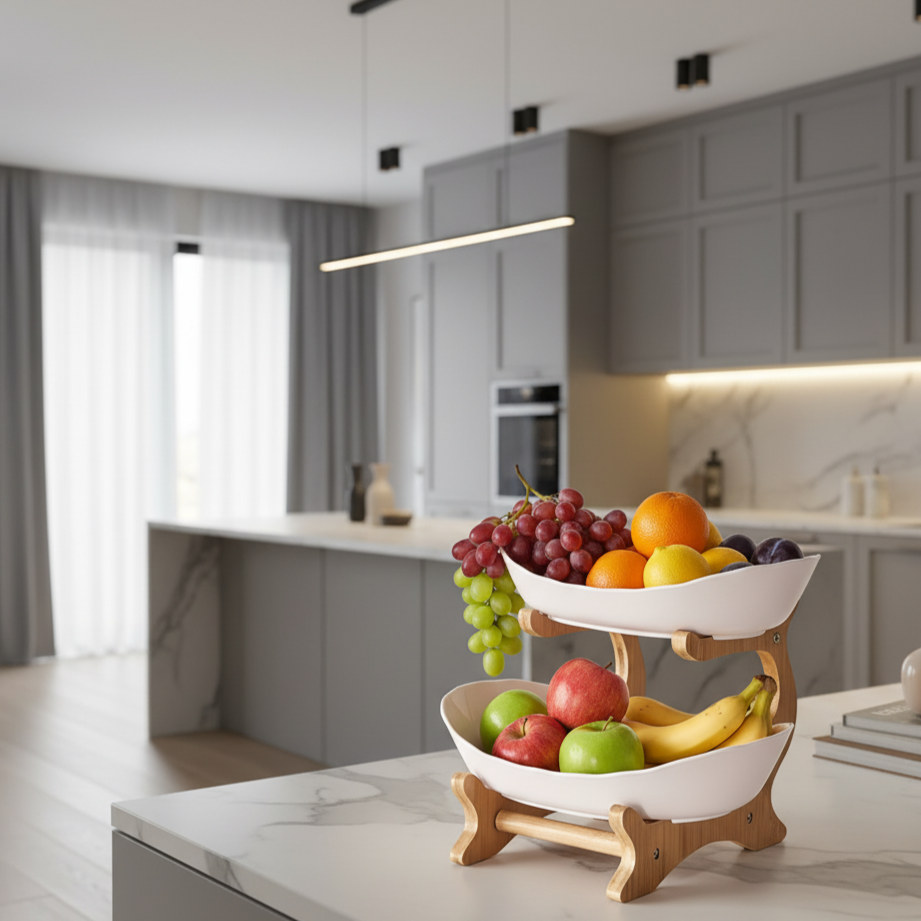 2/3-Layer Oval Fruit & Snack Stand