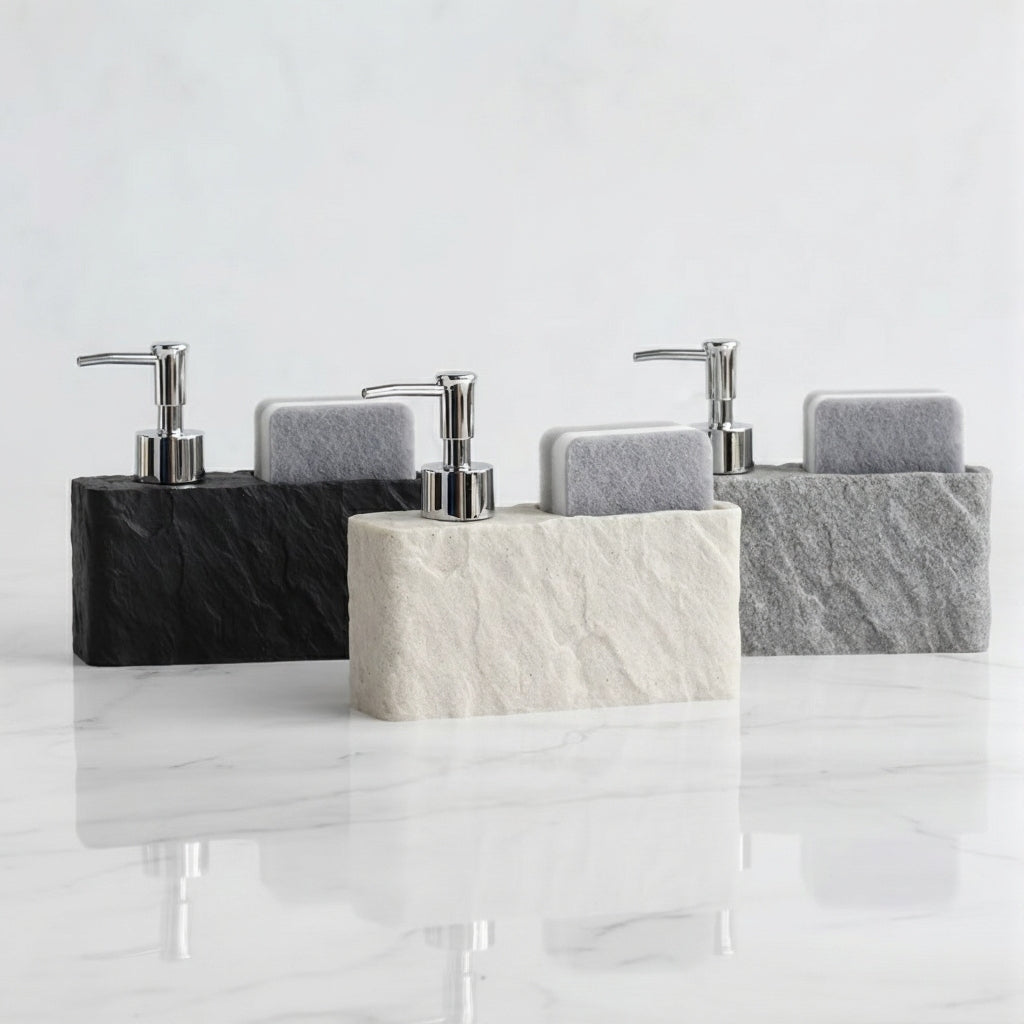 Rock Liquid Soap Dispenser with Sponge Holder