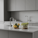 Glass Fruit & Snack Bowl with Wooden Base