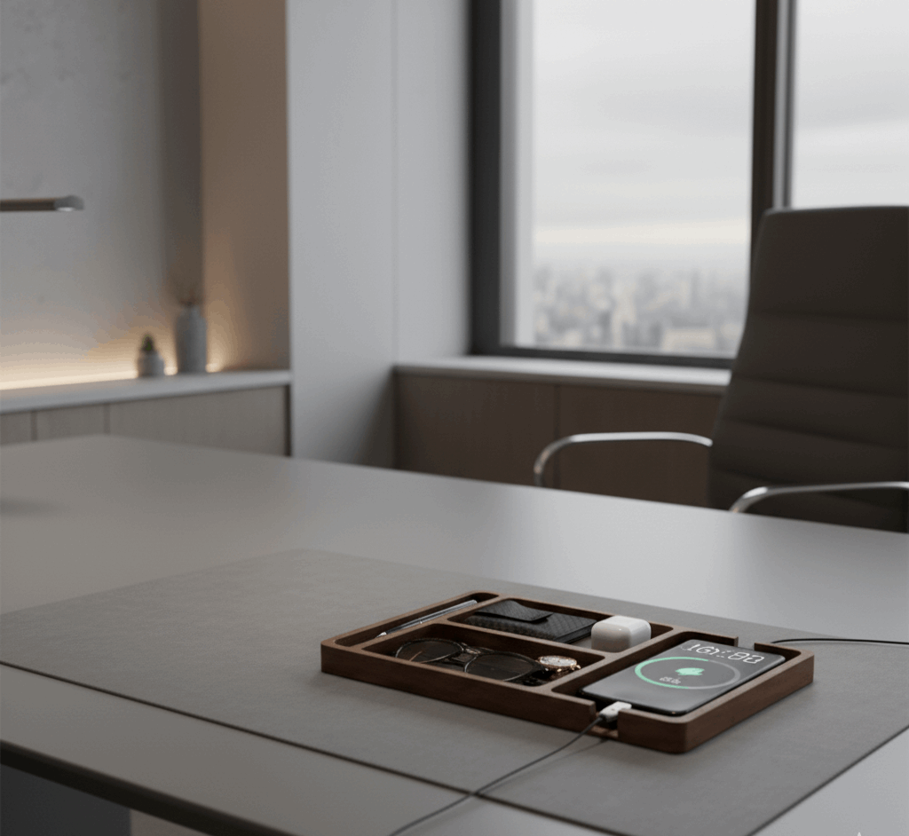 Solid Wood Desktop Organizer 