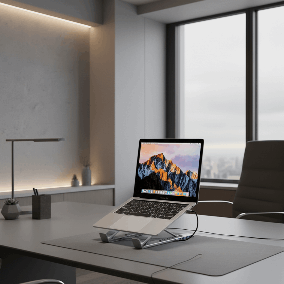 Universal Laptop Stand with Adaptor Hub and Hdmi