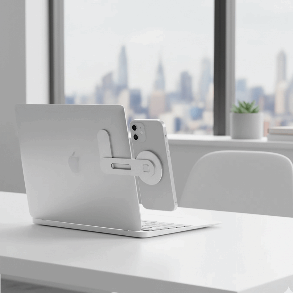 Magnetic Laptop Phone Holder Computer Mounted