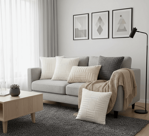 Boho Faux Fur Plush Throw Pillow Cover 45×45 cm