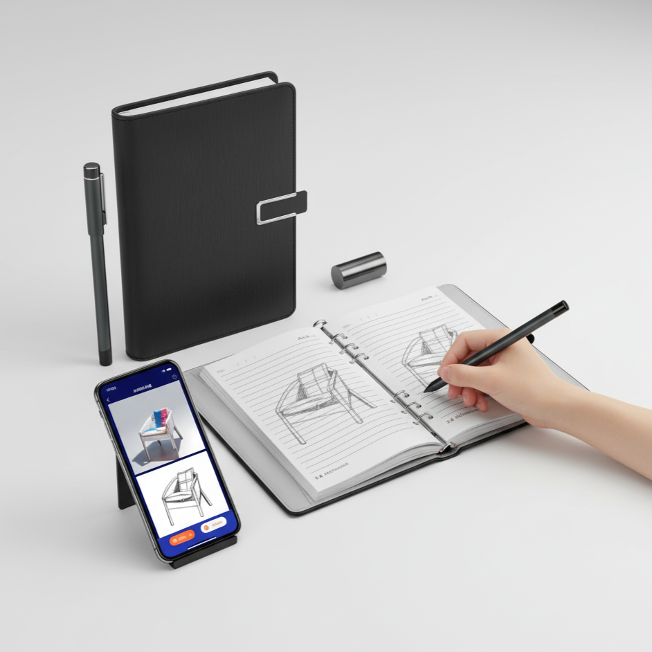 Smart Digital Writing Set – Bluetooth Paper Sync Notebook