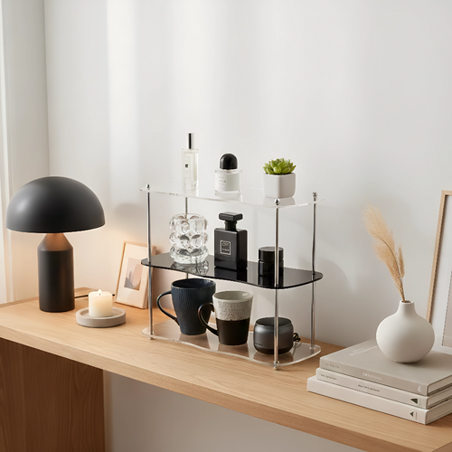 3-Layer Acrylic Desktop Storage Rack Water Cup Perfume Bathroom Table Top Cosmetics Storage Jewelry Display Frame Organizer