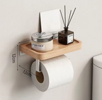Wooden Wall Mounted Toilet Paper Holder 