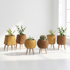 Nordic Rattan Woven Flower Pot