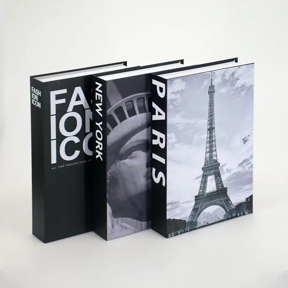 3Pcs Decorative Designer Fake Books