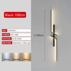 Long Strip LED Wall Lamp Modern Remote Control Dimming Living Roomdecor Wall Lamp Background Bedroom Bedside Home LED Lighting