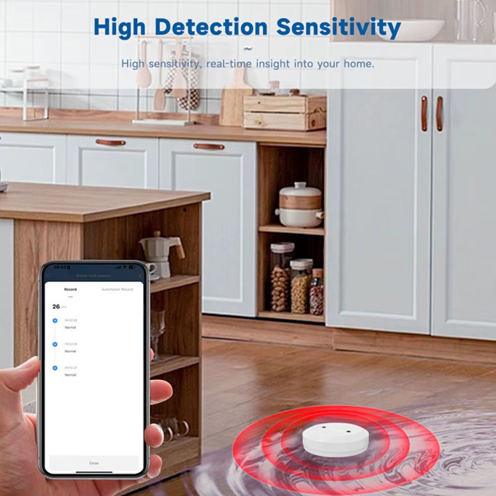Smart Water Leak Sensor Flood Detection with App Control