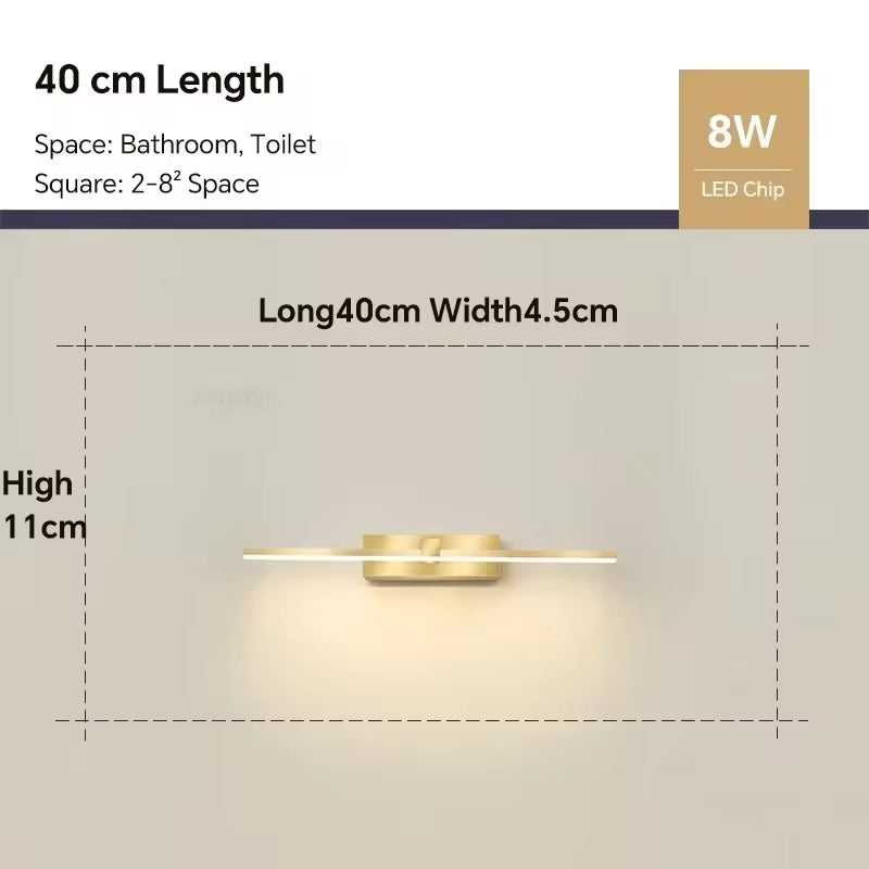 Bathroom Mirror Light  with Three-Color Lighting 
