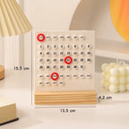 Wooden Perpetual Desk Calendar
