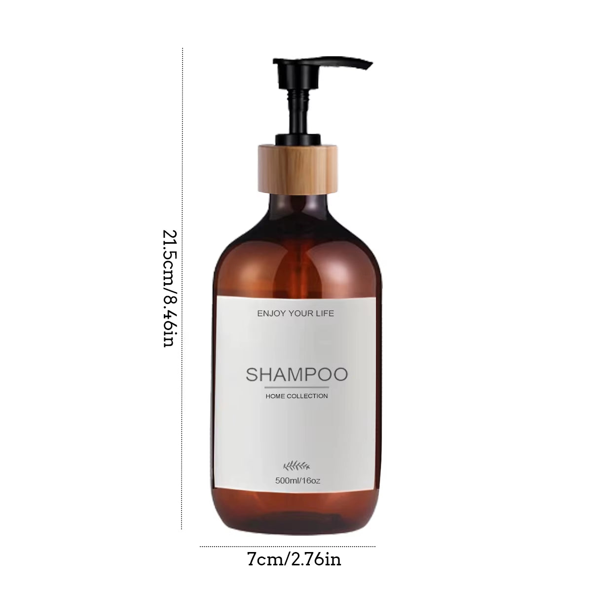 Refillable Shampoo & Conditioner Bottles Set of 3