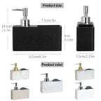 Marble Liquid Soap Dispenser Set with Sponge Holder