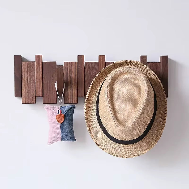 Modern Wood Wall Mounted Coat Rack
