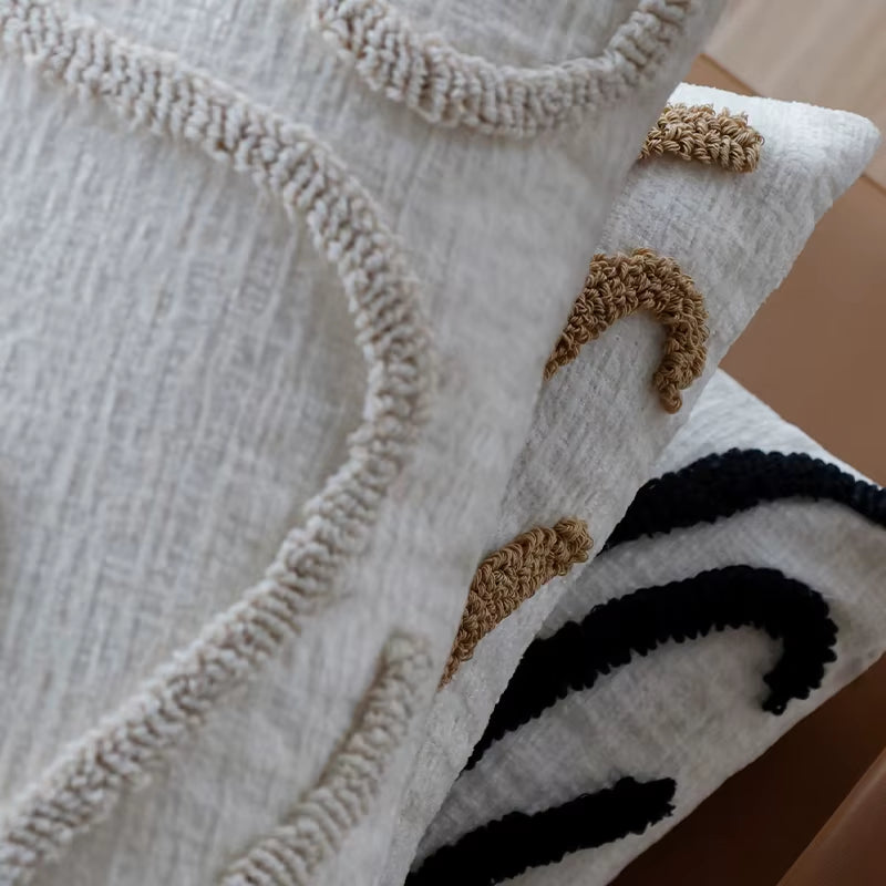 Chenille Geometric Throw Pillow Cover 45x45cm 