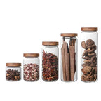 Glass Airtight Storage Jar with Wooden Lid