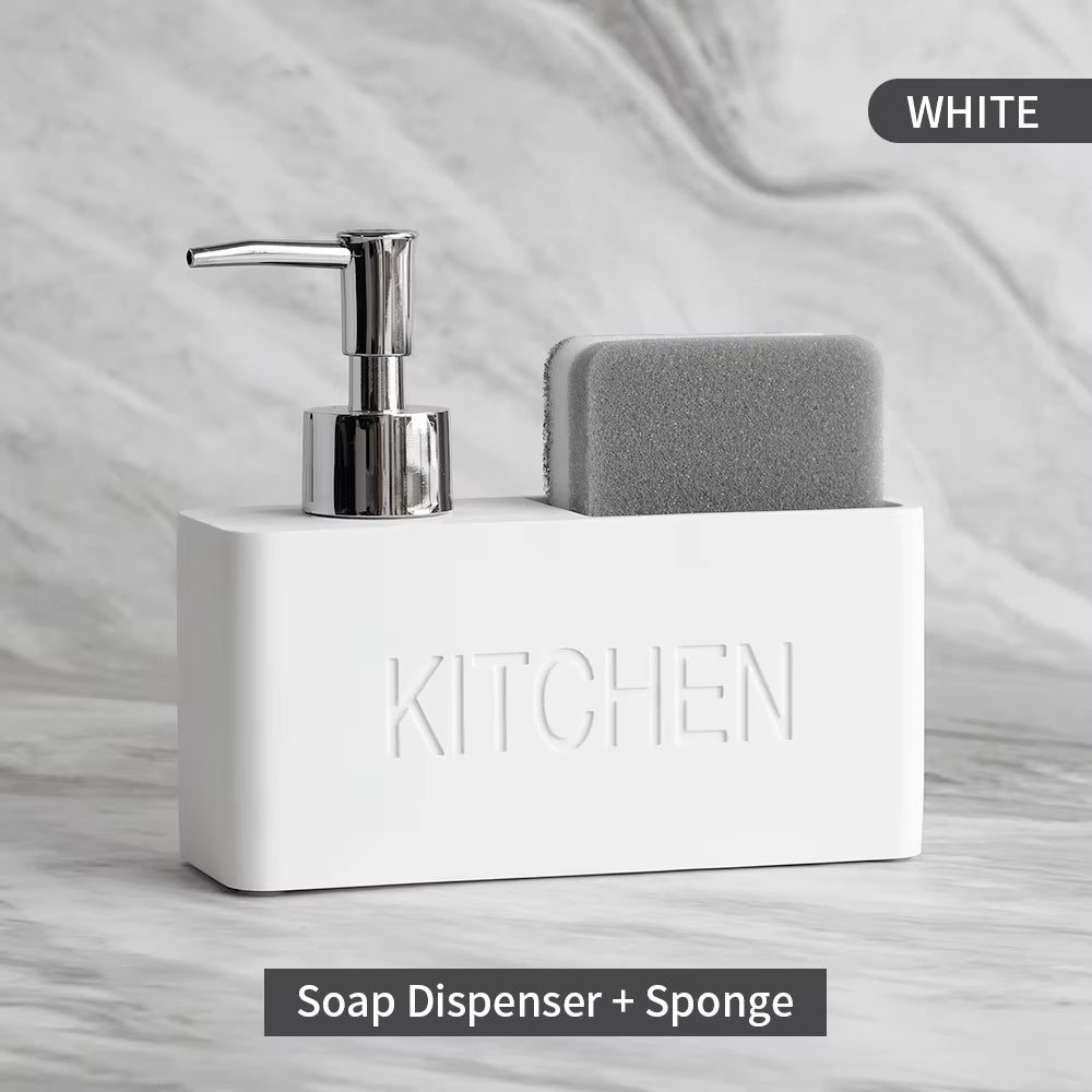 Marble Liquid Soap Dispenser Set with Sponge Holder