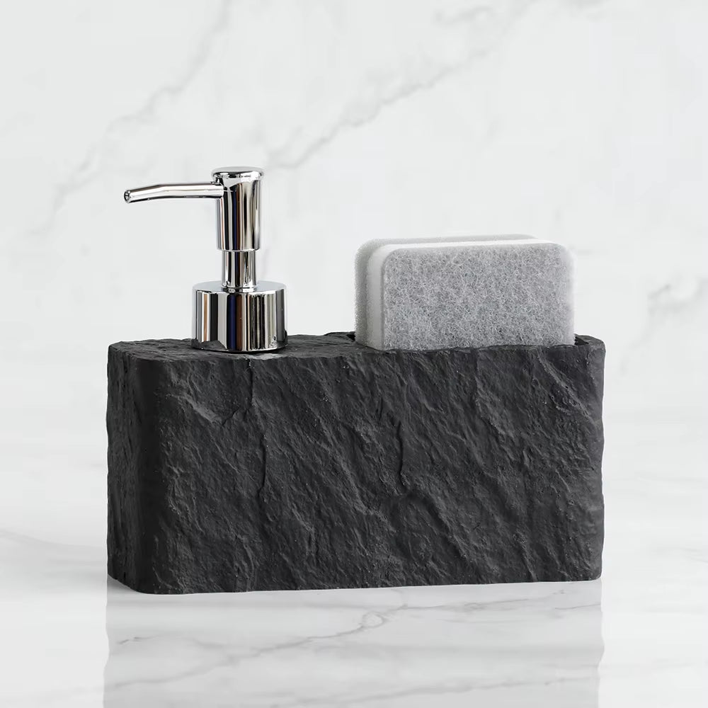 Rock Liquid Soap Dispenser with Sponge Holder 