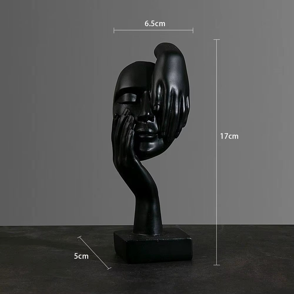 Nordic Art Abstract Face Sculpture